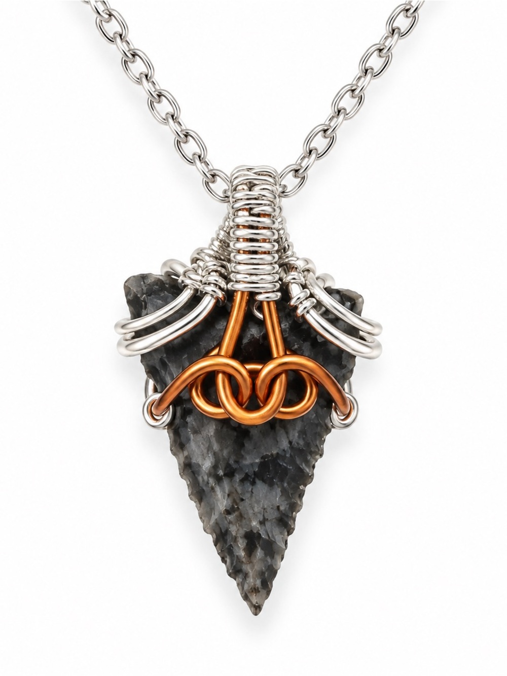 Wire wrapped shark tooth pendant